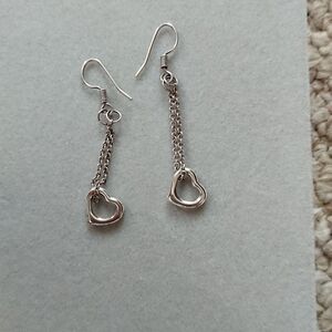 Italy silver 925 heart earrings
